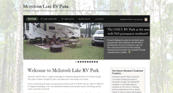 Desktop Screenshot of mcintoshlakervpark.com