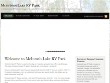 Tablet Screenshot of mcintoshlakervpark.com